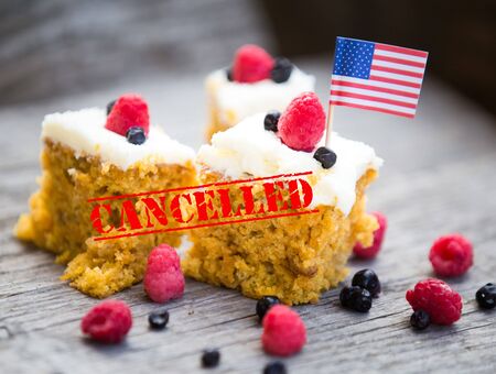 4th july celebration during coronavirus lockdownの写真素材