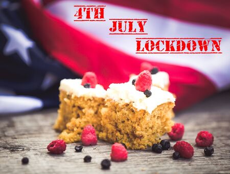 4th july celebration during coronavirus lockdownの写真素材