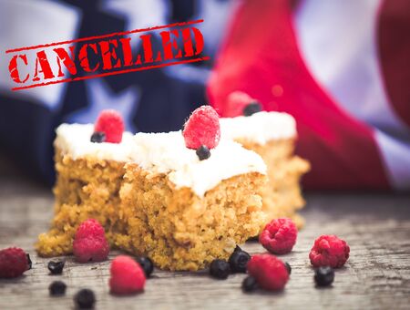 4th july celebration during coronavirus lockdownの写真素材