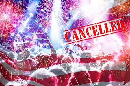 4th july celebration during coronavirus lockdownの写真素材