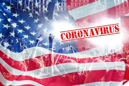 4th july celebration during coronavirus lockdownの写真素材