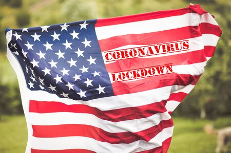 4th july celebration during coronavirus lockdownの写真素材