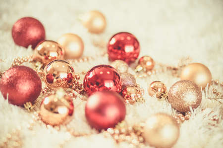Christmas decoration background.  Happy winter holidaysの写真素材