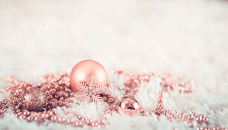 Christmas decoration background.  Happy winter holidaysの写真素材