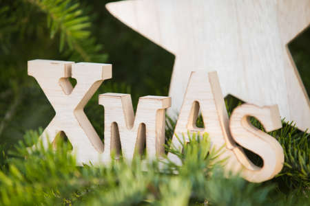 Christmas decoration background.  Happy winter holidaysの写真素材