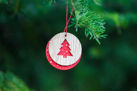 Christmas decoration background.  Happy winter holidaysの写真素材