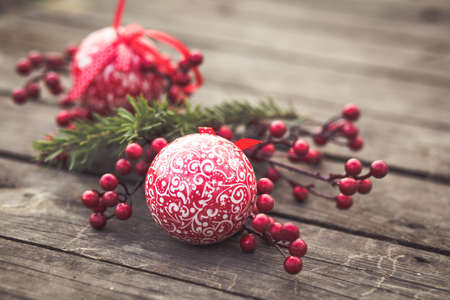 Christmas decoration background.  Happy winter holidaysの写真素材