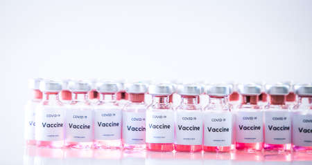 Covid 19 different vaccine bottlesの写真素材