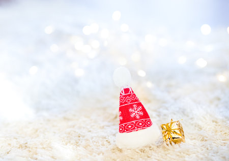 Christmas decoration blurred bokeh backgroundの写真素材
