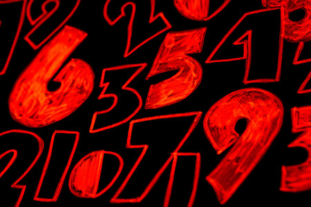Background of numbers. from zero to nine. Numbers texture. Finance data concept. Matematic. Seamless...