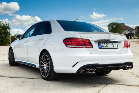 Chisinau, Moldova; June 02, 2020. Mercedes-Benz club festival in Moldova. Mercedes-Benz E Class W 212. AMG E 63. Editorial photo.のeditorial素材