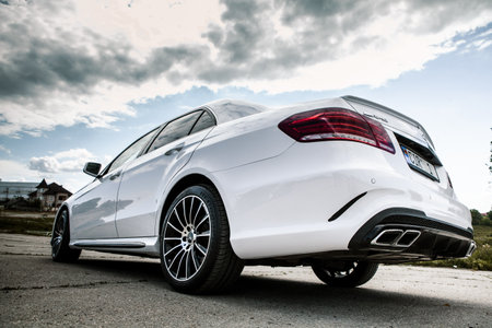 Chisinau, Moldova; June 02, 2020. Mercedes-Benz club festival in Moldova. Mercedes-Benz E Class W 212. AMG E 63. Editorial photo.のeditorial素材