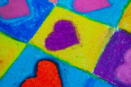 Valentines day. Valentines day greeting card. Heart on a wooden background. Heart of love.の写真素材