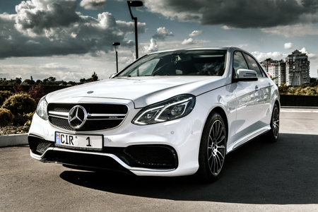 Chisinau, Moldova; June 02, 2020. Mercedes-Benz club festival in Moldova. Mercedes-Benz E Class W 212. AMG E 63. Editorial photo.のeditorial素材