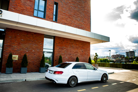 Chisinau, Moldova; June 02, 2020. Mercedes-Benz club festival in Moldova. Mercedes-Benz E Class W 212. AMG E 63. Editorial photo.のeditorial素材