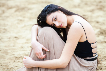 Beautiful young woman with clean perfect skin. Young Russian woman with clean fresh skin. Girl beauty face careの写真素材