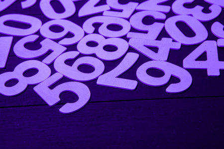 Background of numbers. Finance data concept. Matematic. Seamless pattern with numbers. financial crisis concept. Business success.の写真素材