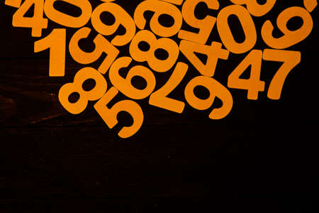 Background of numbers. Finance data concept. Matematic. Seamless pattern with numbers. financial crisis concept. Business success.の写真素材