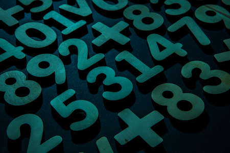 Background or texture of numbers. Finance data concept. Mathematic. Seamless pattern with numbers. Finance concept.の写真素材