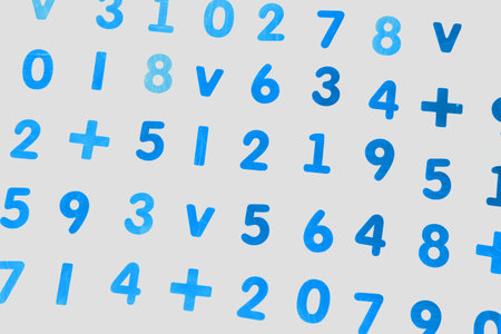 Background or texture of numbers. Finance data concept. Mathematic. Seamless pattern with numbers....