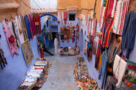 Souvenir shop in Chefchaouen, Morocco.