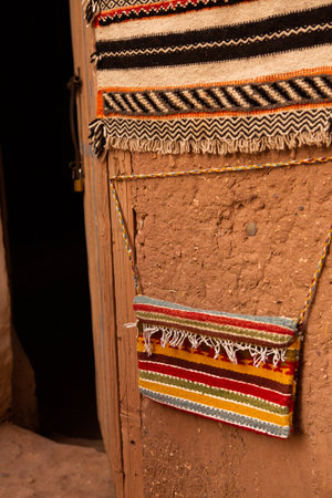 Colorful handkerchiefs in the old city of Petra, Jordanの写真素材