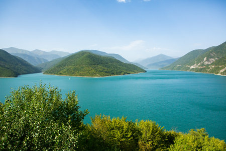 Beautiful view of the lake in the mountains. Montenegro.の写真素材