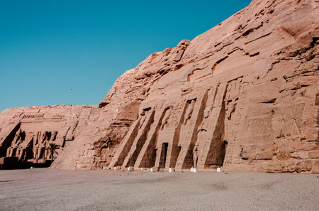 Temple of Hatshepsut in Abu Simbel, Egyptの写真素材