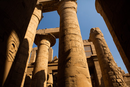 Temple of Karnak in Luxor, Egypt. Famous landmark