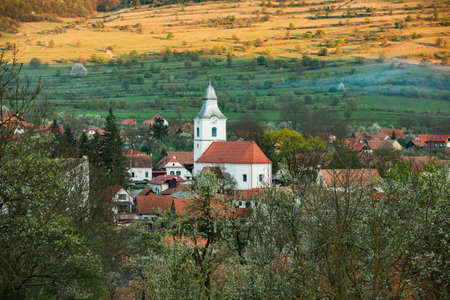 Rimetea is a small village located in Transylvania, Romania. It is situated in the Apuseni Mountainsの写真素材