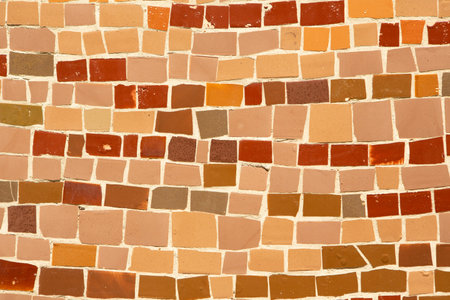 Colorful ceramic mosaic wall background and texture. Abstract background and texture for design.