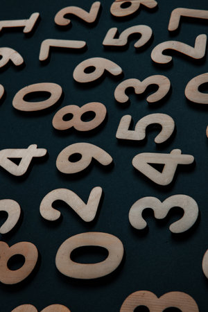 Background or texture of numbers. Finance data concept. Mathematic. Banking or currency. Business and economic growth.の写真素材