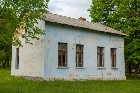 Old abandoned house in the village. Russia, Vologda regionの写真素材
