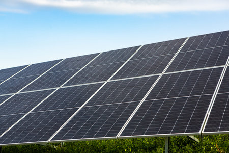 Photovoltaic panels for renewable electric production, Zaragoza Province, Aragon, Spain.