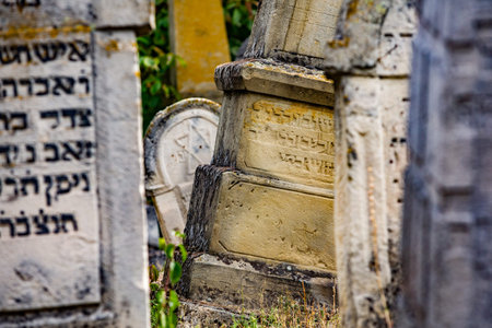 Old Jewish cemetery in Jerusalem, Israel. The Jewish cemetery is one of the most important sites in...