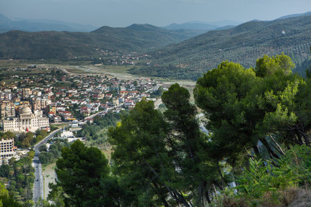 Berat, located in central Albania, is one of the countryâs oldest and most picturesque cities.の写真素材
