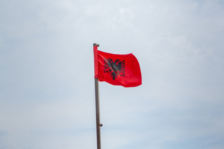 Ancient Roman city ruins in town of Butrint, Albania. This Archeological site is World Heritage Site by UNESCO. Traveling in Albania, Europe.の写真素材