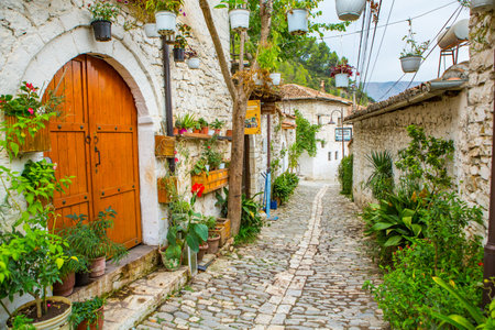 Cobbled street in the old town of Kotor, Montenegro