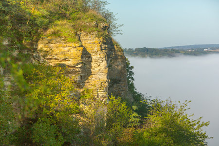 Foggy morning at the cliffs of the Teutonic Order, Czech Republic