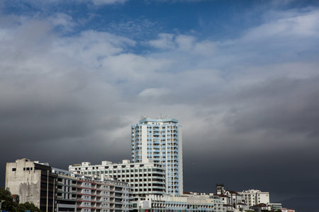 View of a modern apartment building in the city of Lisbon, Portugal