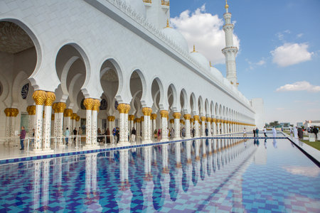 Sheikh Zayed Grand Mosque in Abu Dhabi, United Arab Emiratesの写真素材