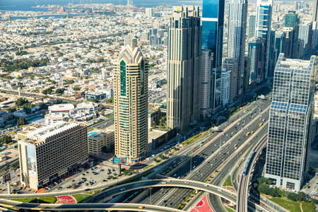 Dubai Metro as world's longest fully automated metro network (75 km), Dubai, UAE.の写真素材