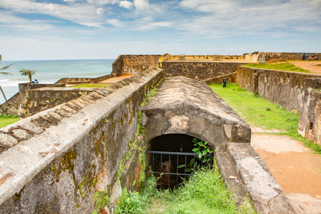 Fort Galle, or Dutch Fort, is a historic landmark located in Galle, a coastal city in southern Sri Lanka. Travel in Asia, Indian Oceanの写真素材