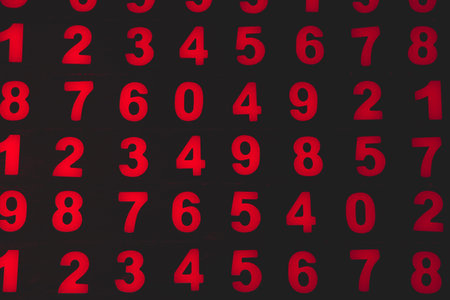 Abstract Mathematical Numbers on a Dark Background. Binary Code and Numbers in a Cyber Tech Theme