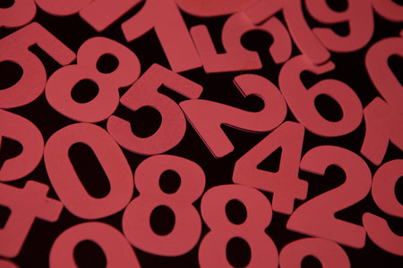 Background of numbers. from zero to nine. Numbers texture. Finance data concept. Mathematic....