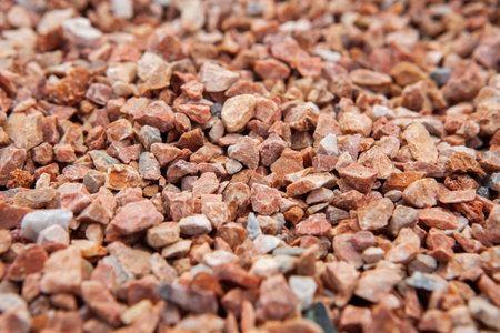 Gravel texture background. Small gravel close-up. Small stonesの写真素材