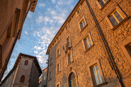 Photo with a beautiful panorama of the city of Ancona in southern Italy.yの写真素材