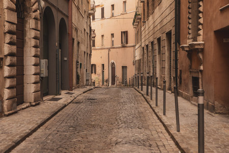 Photo with a beautiful panorama of the city of Ancona in southern Italy.の写真素材