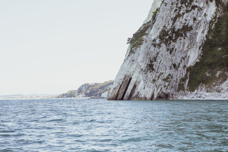 landscape with the Adriatic Sea as the concept of summer vacation at the sea in Italy, Ancona region