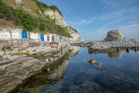 Ancona is a historic port city on Italyâs Adriatic coast, known for its stunning sea views, ancient Roman landmarks, and vibrant maritime culture.の写真素材